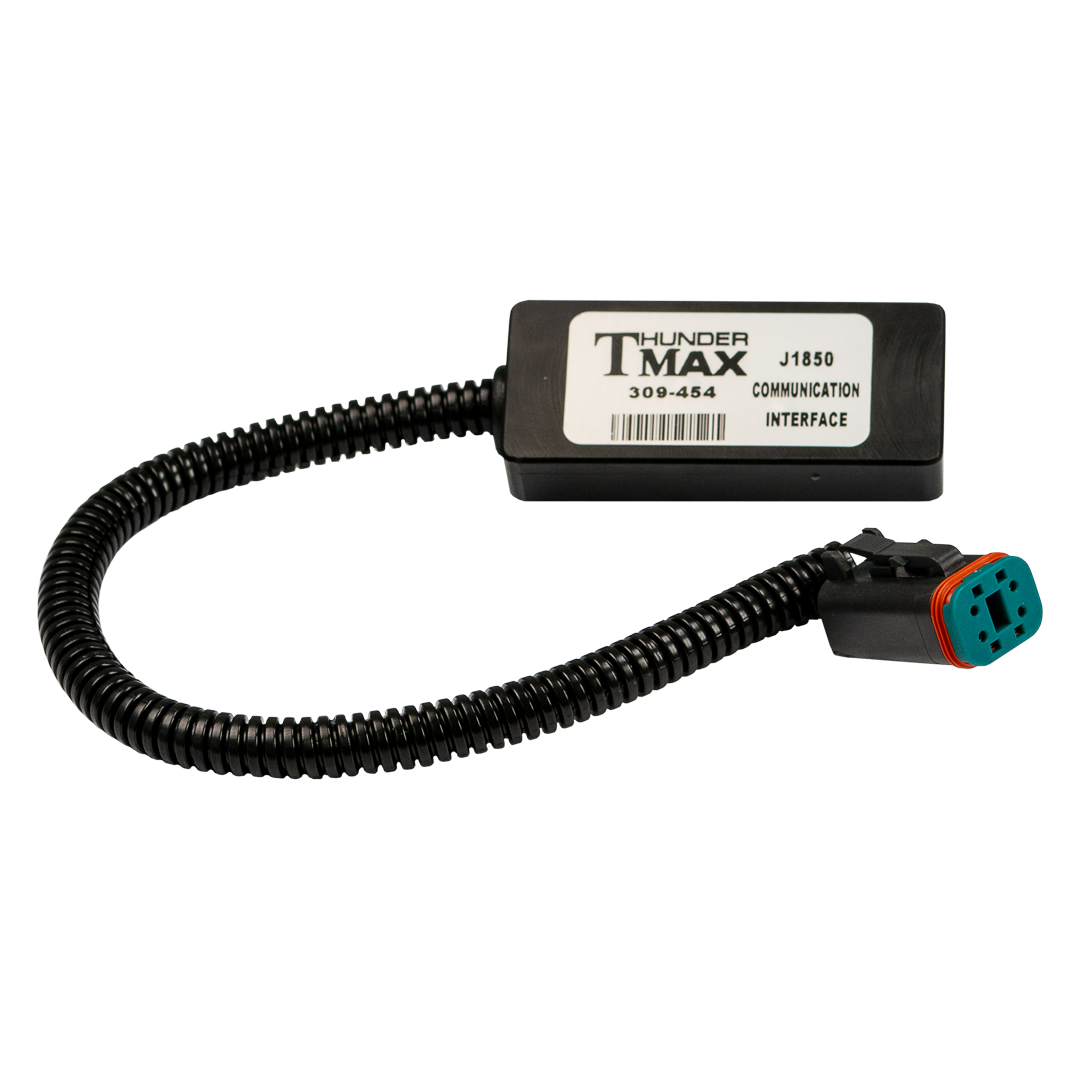 ThunderMax 309-454 J1850 communication module with a sleeved connector cable
