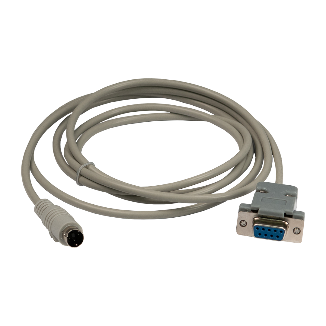 EA2100 serial data cable with a round ECM connector and serial computer connector