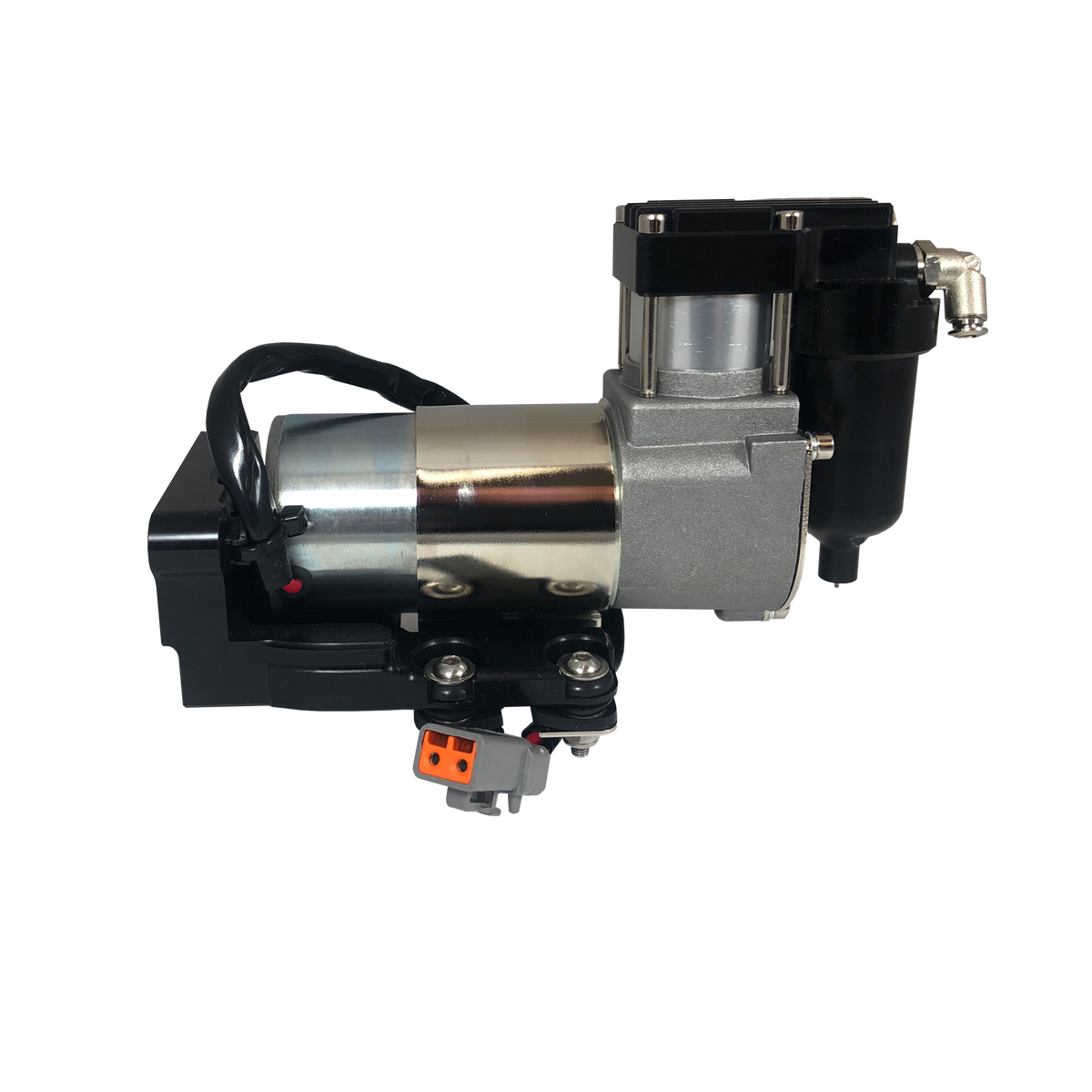 iRIDE air compressor with short-exhaust mounting bracket